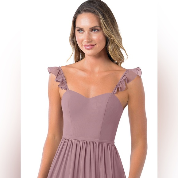 Azazie - Metz Dress in Dusty Rose. Size A4. Fits 5’4” girl in 3” heels - Picture 3 of 7